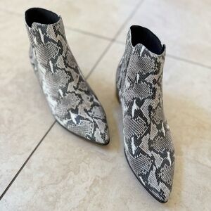 Halogen Snakeskin Booties
